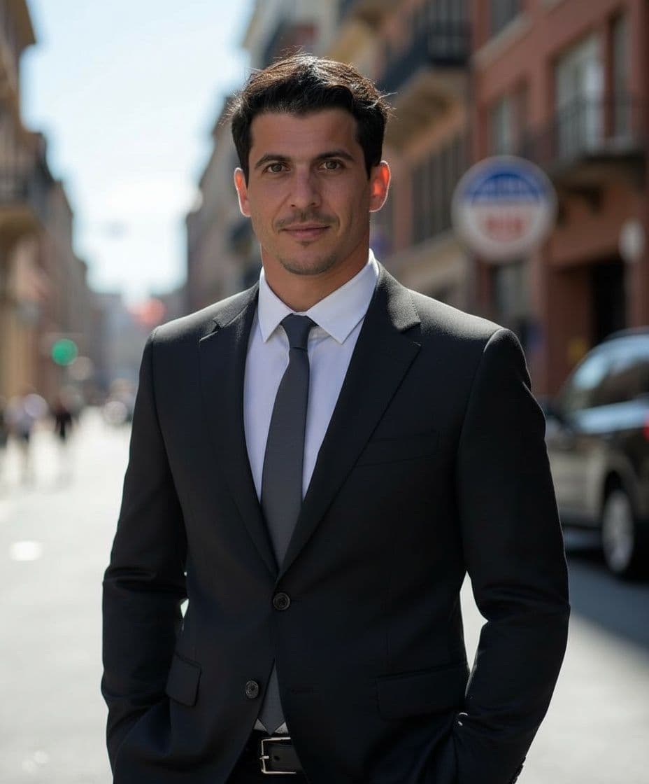 Sol Cohen, Co-Founder of Sapphire Security, photographed on a New York street.